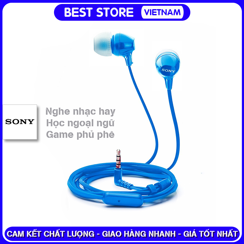[HCM] TAI NGHE NHÉT TAI CÓ MIC SONY MDR-EX15AP - BẢO HÀNH 12 THÁNG TẠI TẤT CẢ TTBH SONY TOÀN QUỐC