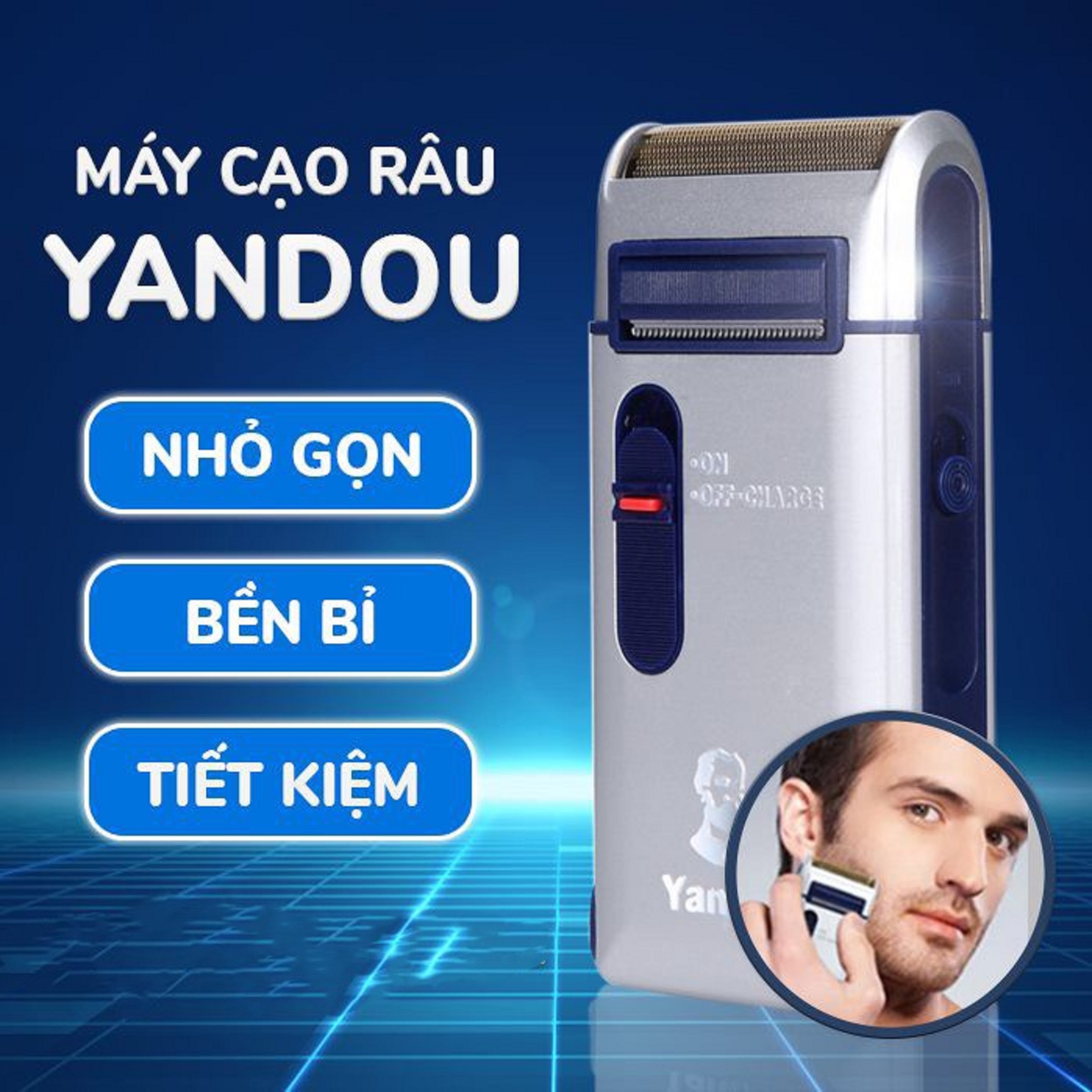 Máy cạo râu sạc điện yandou sc-w301u nhỏ gọn-bảo hành 3 tháng
