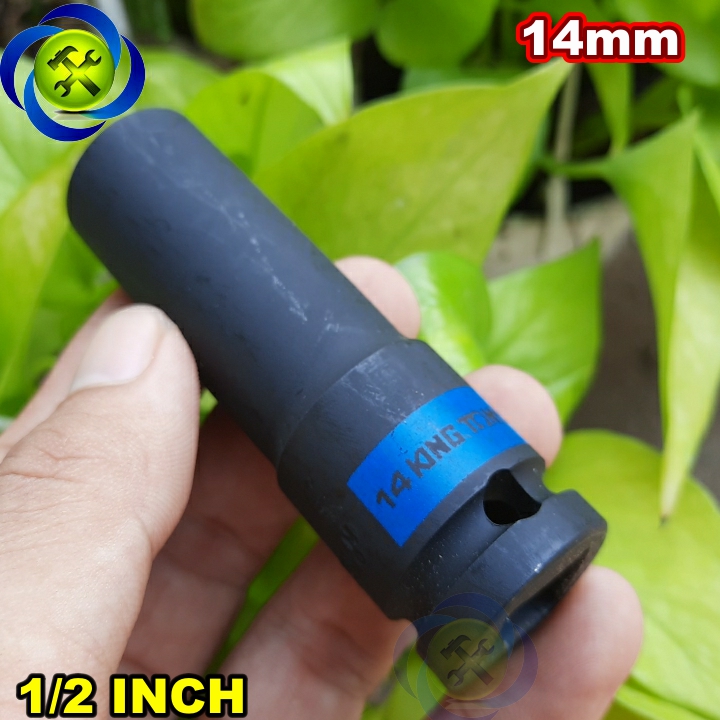 Tuýp đen dài 14mm kingtony 443514 loại 1/2 6 cạnh dài 80mm