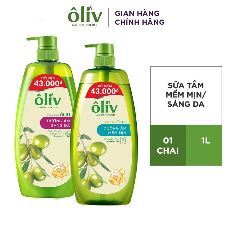 Sữa tắm ôliv chai 1000ml