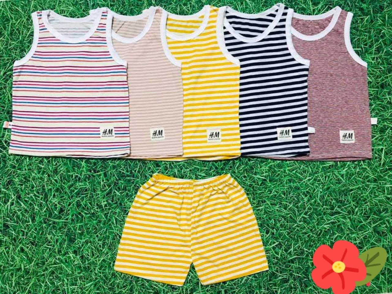 Combo 3 bộ đồ ba lổ trẻ em sọc mềm mịn cho bé trai,bé gái