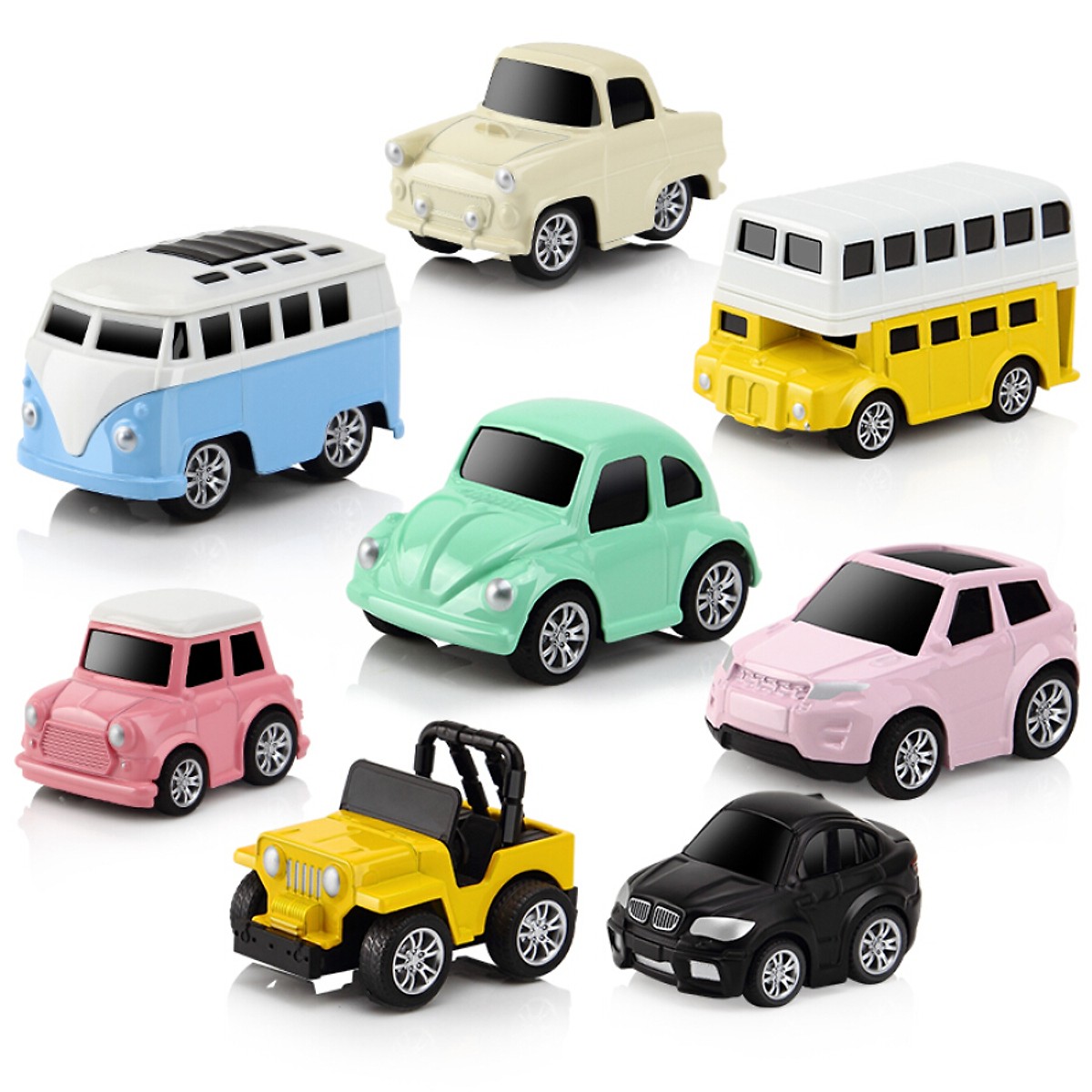 Bộ 8 Ô Tô Mô Hình Bằng Sắt MINI CAR