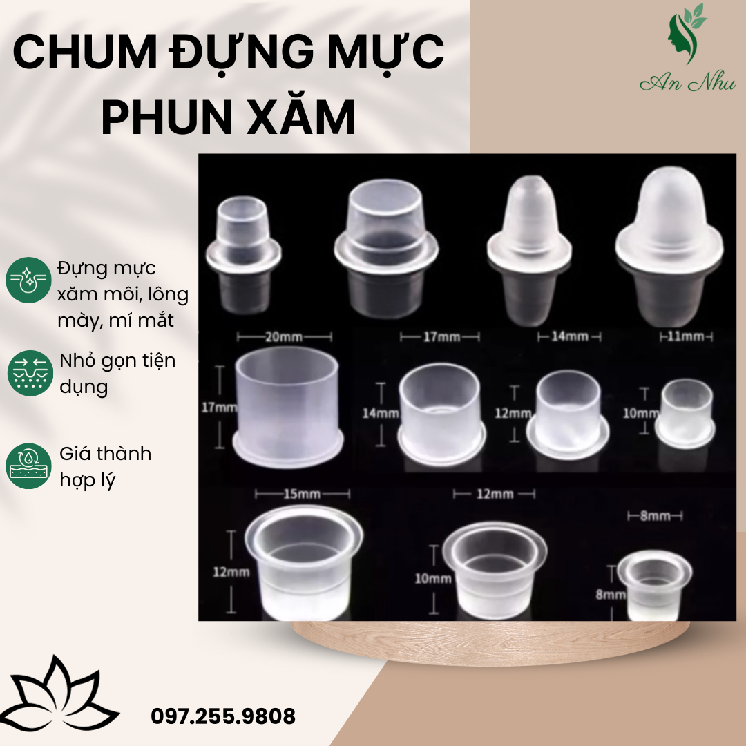 Chum đựng mực phun xăm