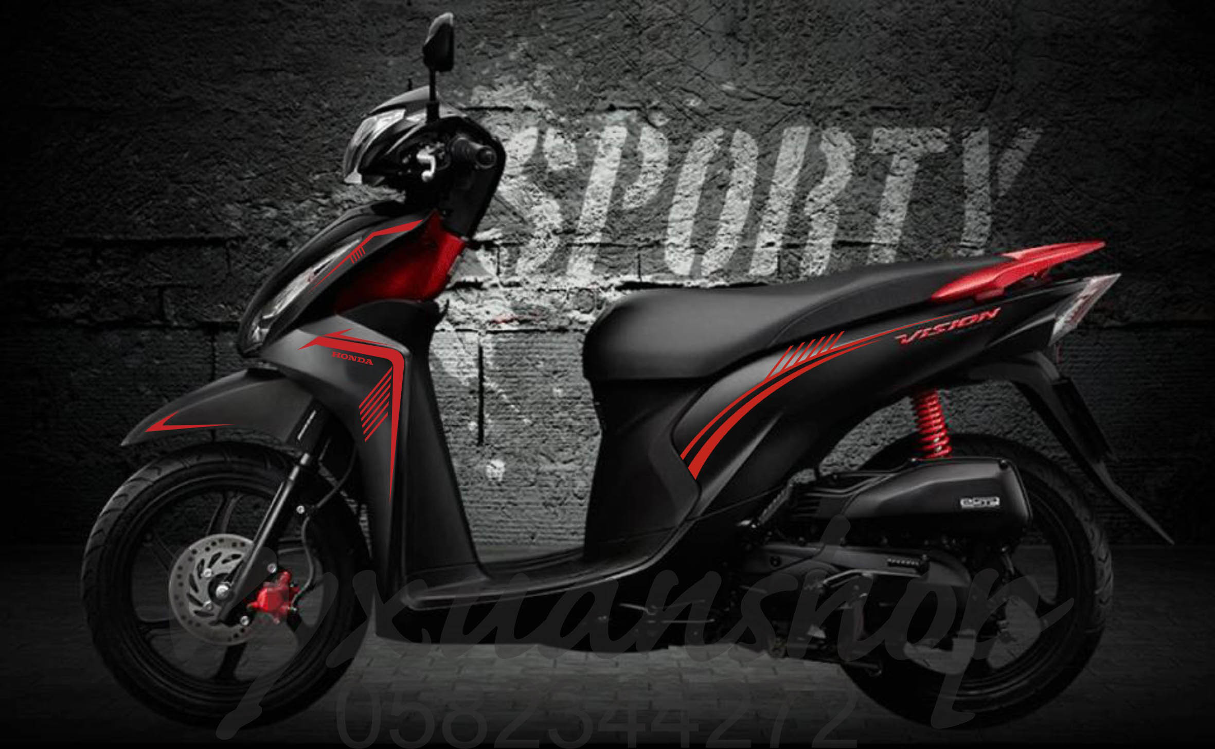 (Chọn Mẫu) Decal dán xe trang trí tem xe Vision nhiều màu mới độc lạ, decan tem Vision đời cũ và mới nhất 2021