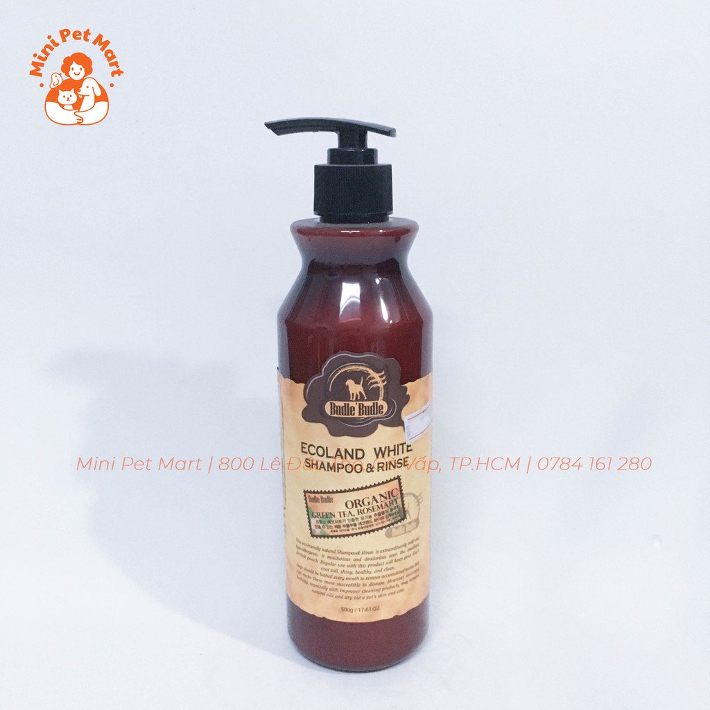 Sữa tắm dành cho chó lông trắng budble budle - 500ml