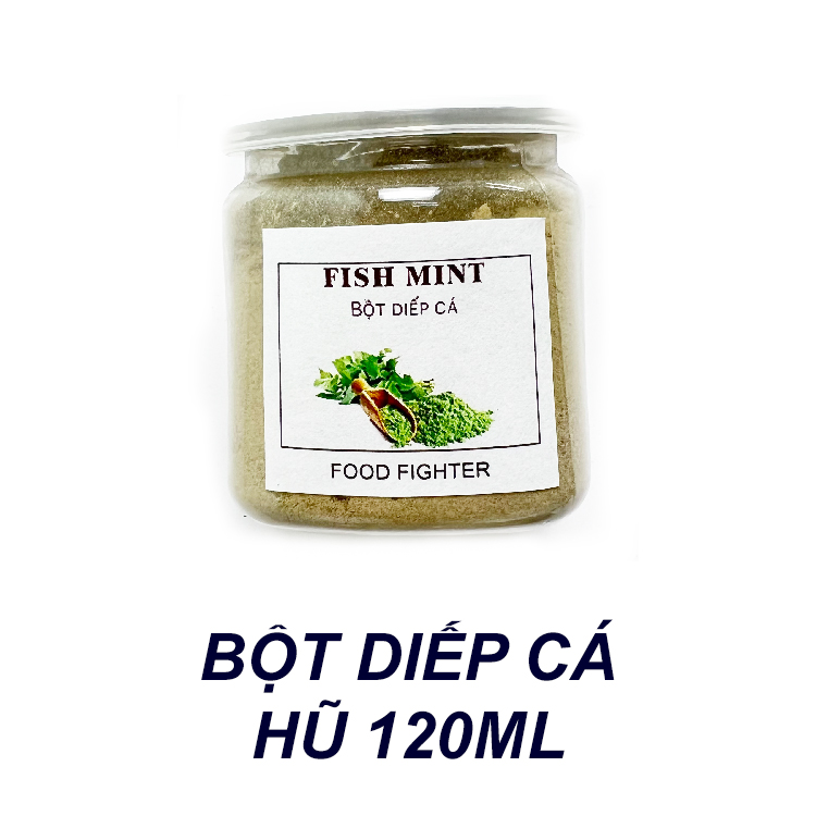 Bột rau diếp cá nguyên chất từ lá và thân rau- Fish Mint - Hũ 120ml