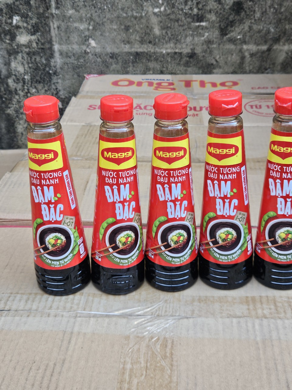 Combo 5 chai nước tương maggi đậu nành đậm đặc nắp đỏ siêu ngon date mới t11-2025