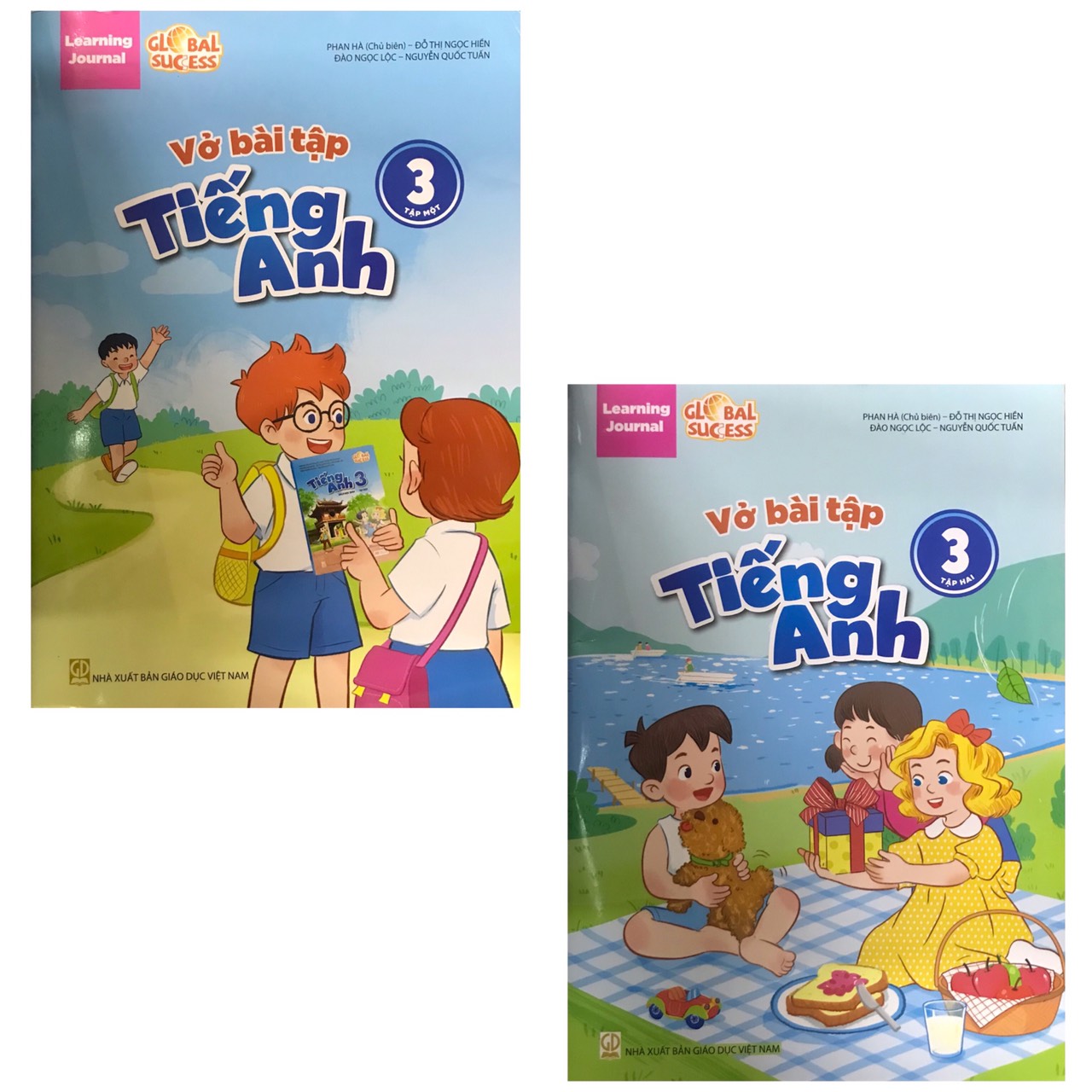 Edubook - combo vở bài tập tiếng anh lớp 3 tập 1 + 2