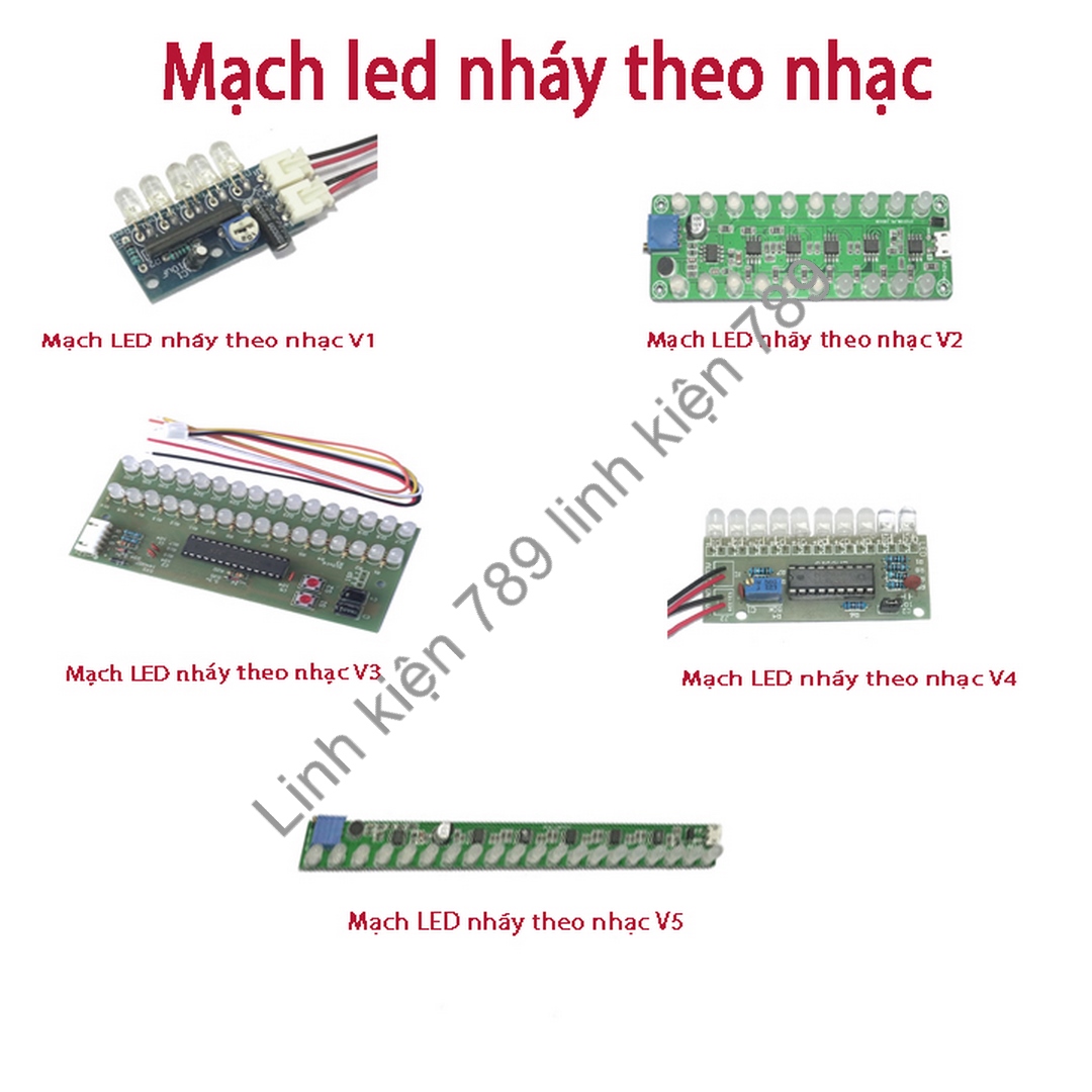 Mạch led nháy theo nhạc - linh kiện 789