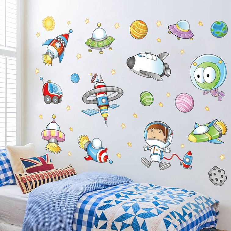 Decal dán tường vũ trụ - T14 - Kiddecals