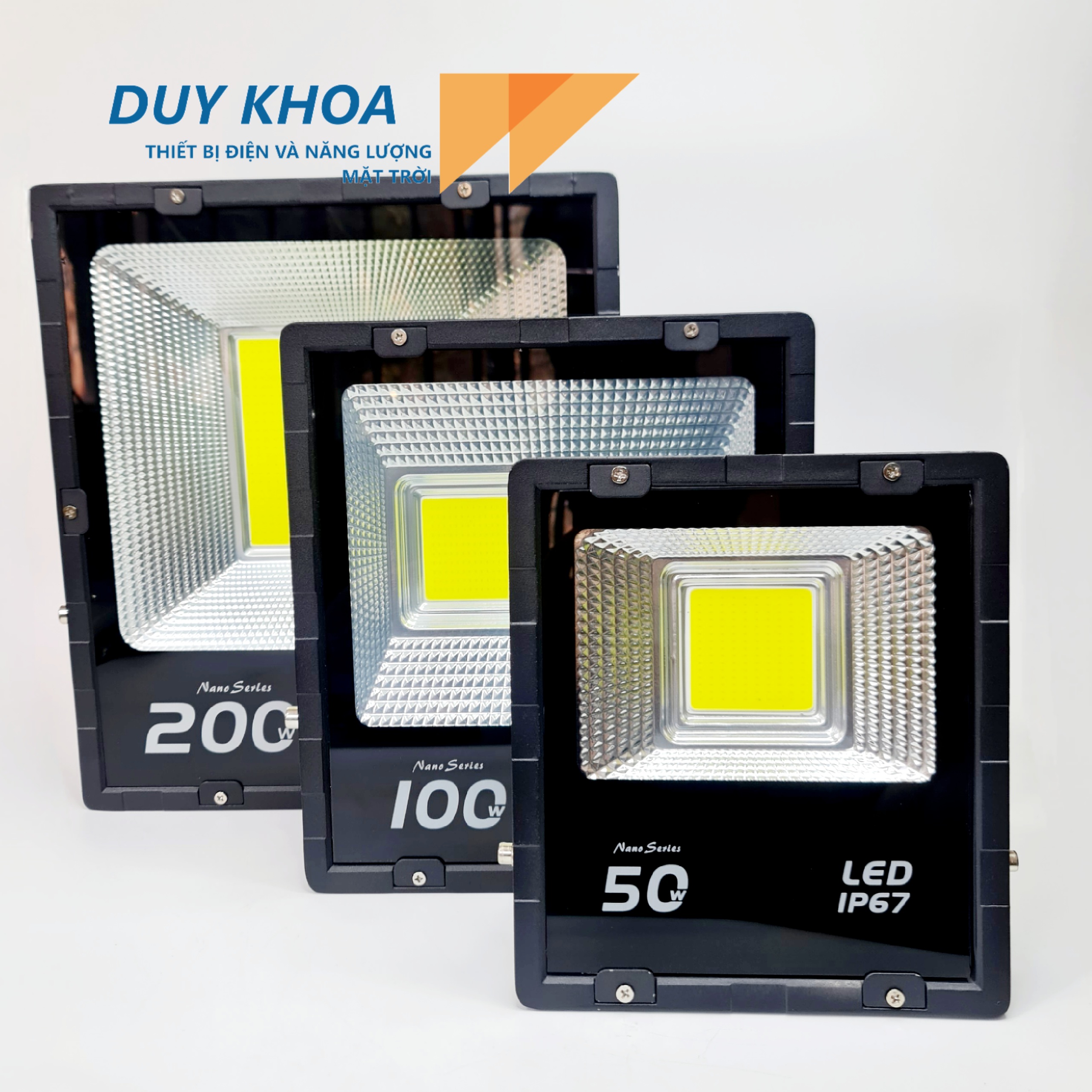 Đèn pha 200w-100w-50w led cob ngoài trời chống nước ip67 ánh sáng trắng