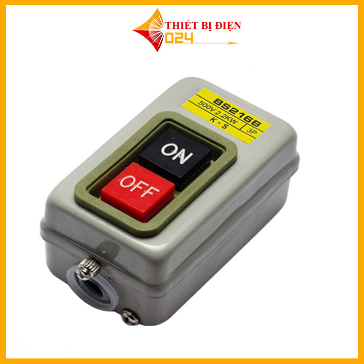 Công tắc nút nhấn 3 pha 380v 2.2kw bs216b