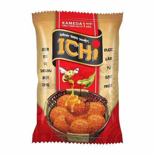   HCM  Combo 5 bịch Bánh gạo Nhật Ichi vị Shouyu mật ong gói 100g - Đồ Ăn Vặt Giá Rẻ 