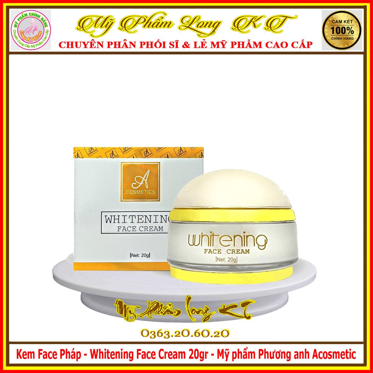 Mẫu mới Kem Dưỡng Trắng Da Face Pháp A Cosmetic - mỹ phẩm phương anh