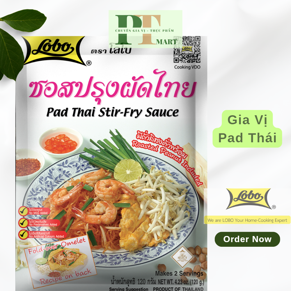 Gia vị Pad Thái 120gr hiệu Lobo Thái (hủ tíu xào/mì xào Thái). Padthai Stir-fry Sauce