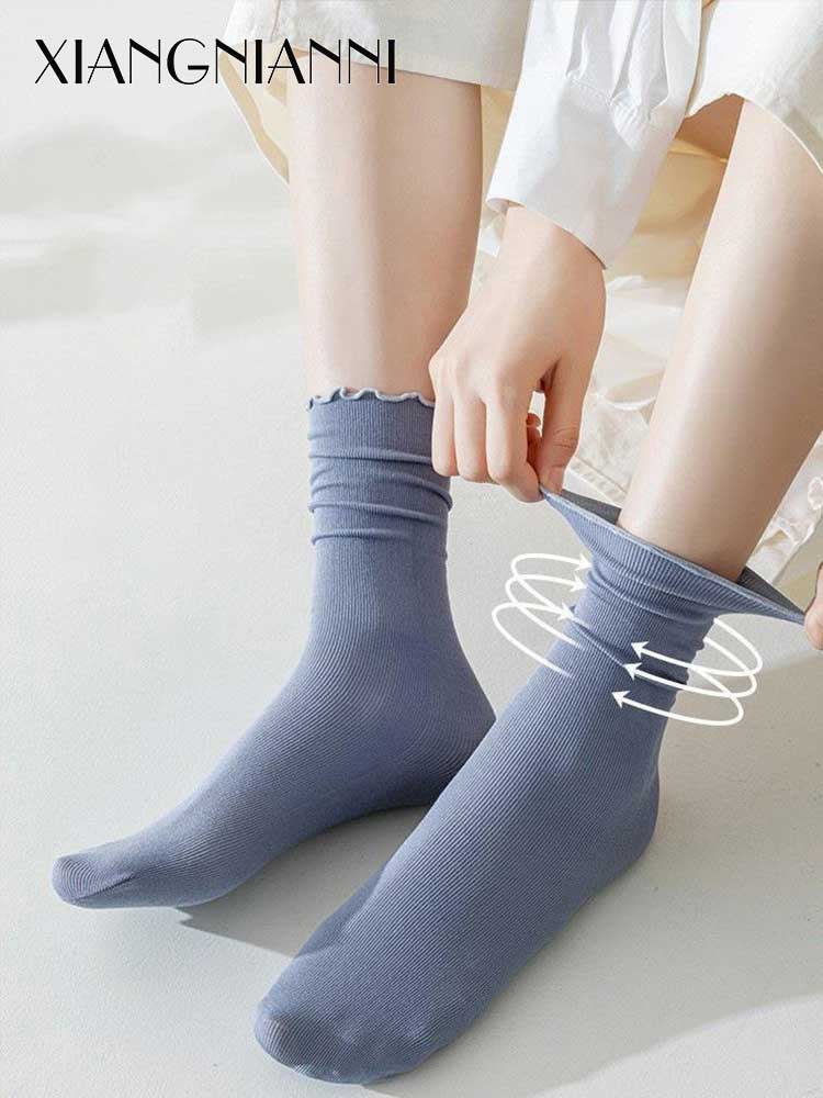 XIANG NIAN NI women s curled thin ice socks summer breathable all