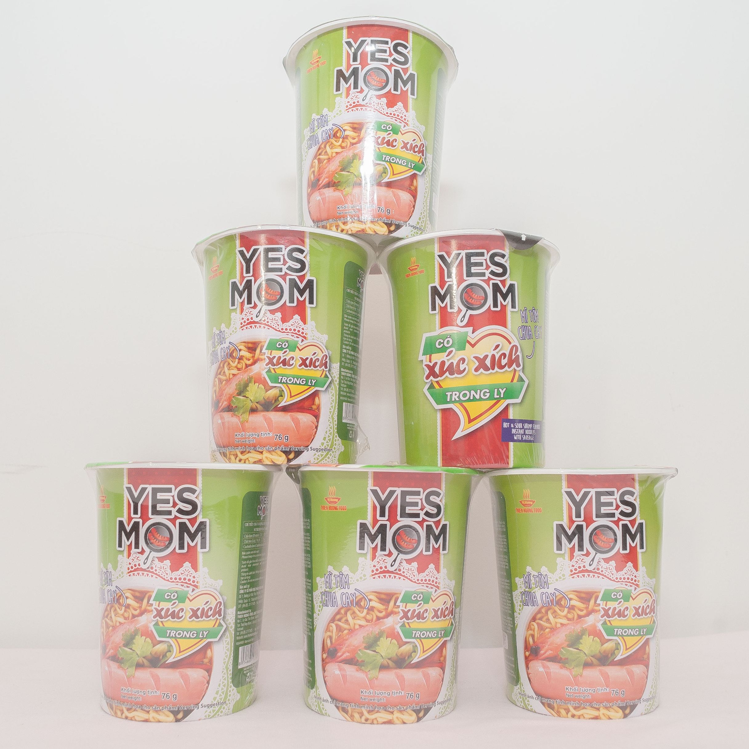 Mì tôm chua cay xúc xích yes mom mỳ ly xuc xich yes mom