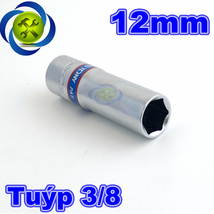 Tuýp 3/8 inch 12mm 6 cạnh màu trắng loại dài kingtony 323512m