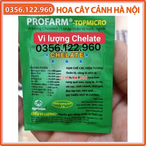 5 gói phân bón Siêu Vi Lượng Chelate Profarm TopMicro 2 gram - phân bón lá