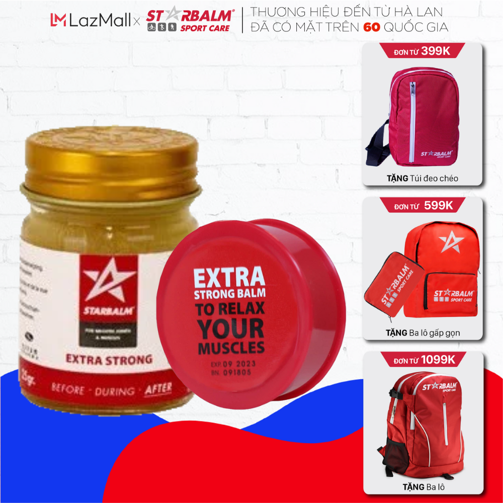 Combo cao/dầu cù là đỏ starbalm 25gr và cao/dầu cù là đỏ starbalm 10gr