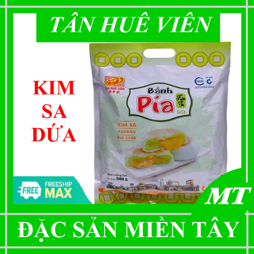 BÁNH KIM SA DỨA TÂN HUÊ VIÊN GÓI 12 CÁI MINI 480gam. ĐẶC SẢN MIỀN TÂY
