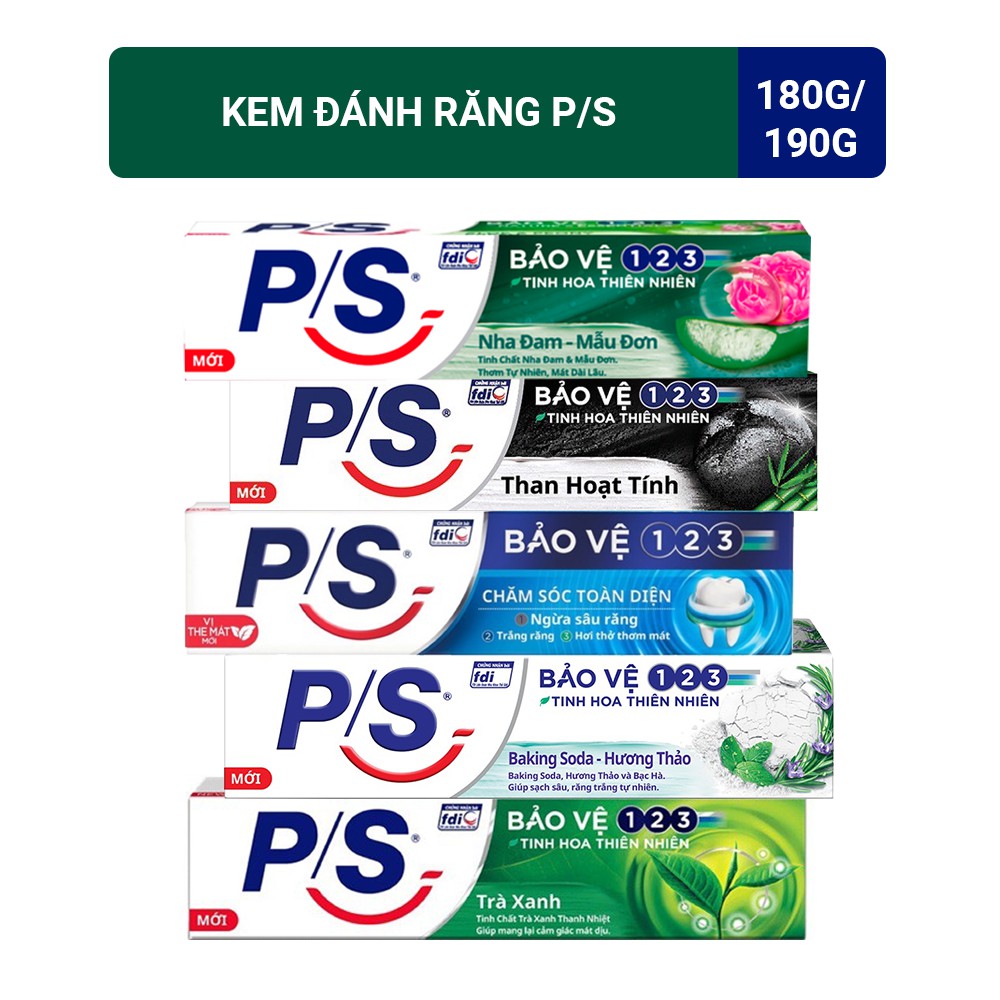 Kem đánh răng p/s bảo vệ 123 tuýp 180g/230g