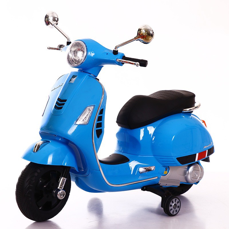 Xe Máy Điện 3 Bánh Vespa TS-H6588 cho bé đạp ga vận động ngoài trời (Xanh-Hồng-Đỏ-Trắng)