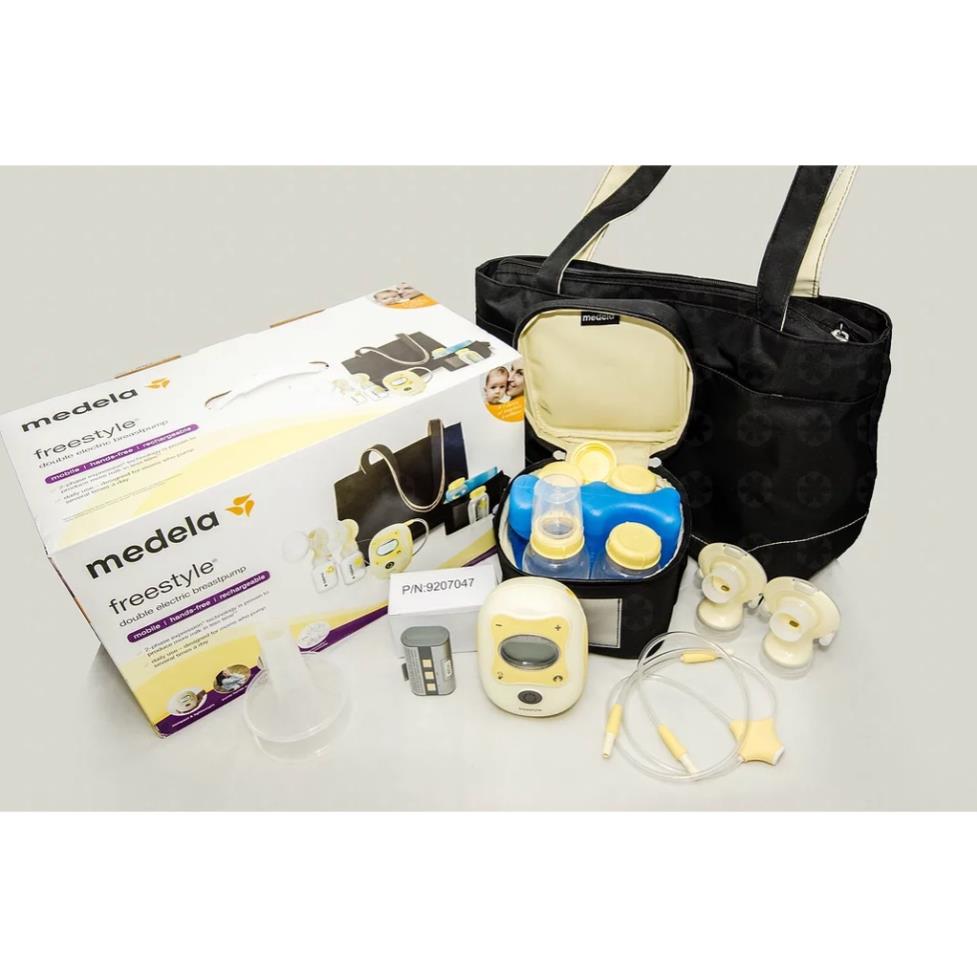 Máy hút sữa Medela đôi cao cấp Medela Freestyle khẩu Mỹ, phụ kiện chính hãng New Seal 100%