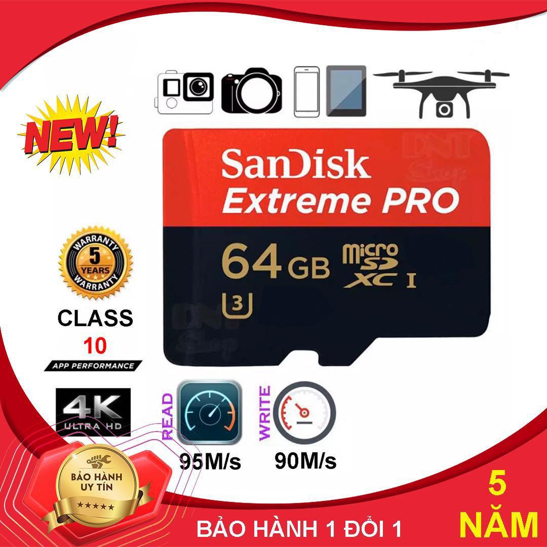 Thẻ Nhớ MicroSDHC Sandisk Extreme PRO 32GB-64GB U3 class 10 UHS-I 95MB/s