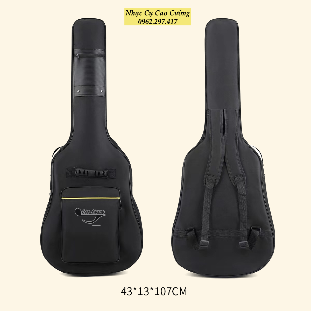 Bao Đàn Guitar 3 Lớp Cao Cấp Nhạc Cụ Cao Cường