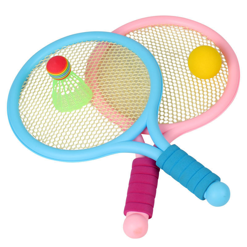 đồ chơi vợt cầu lông trẻ em có 2 vợt, 1 quả bóng, 1 quả cầu vợt cầu lông cho bé 4