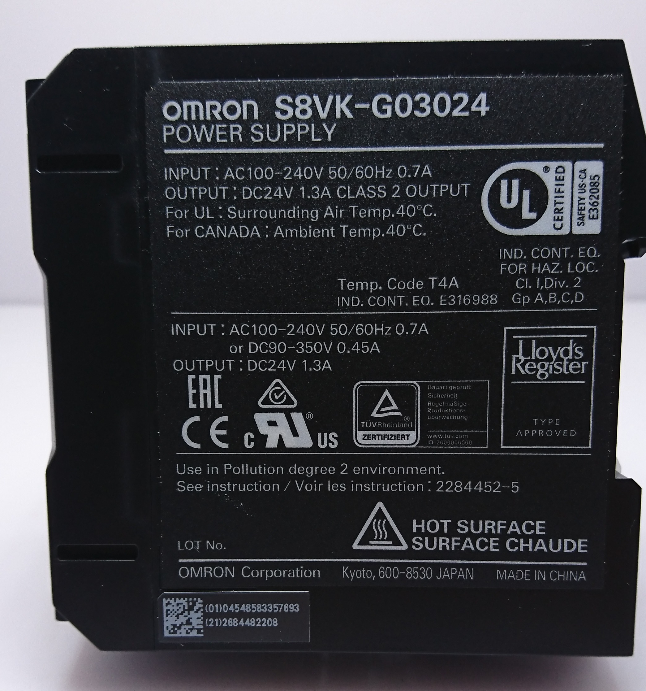 Nguốn dc 24v 1,3a s8vk-g03024