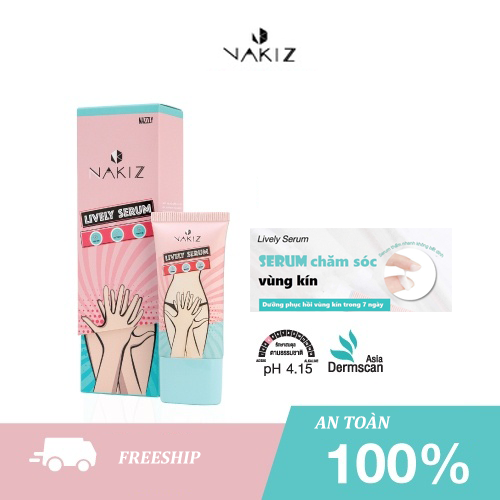 Nakiz lively serum - serum làm hồng vùng kín, dành cho chị/em có mùi, ngứa, tiết dịch âm đạo