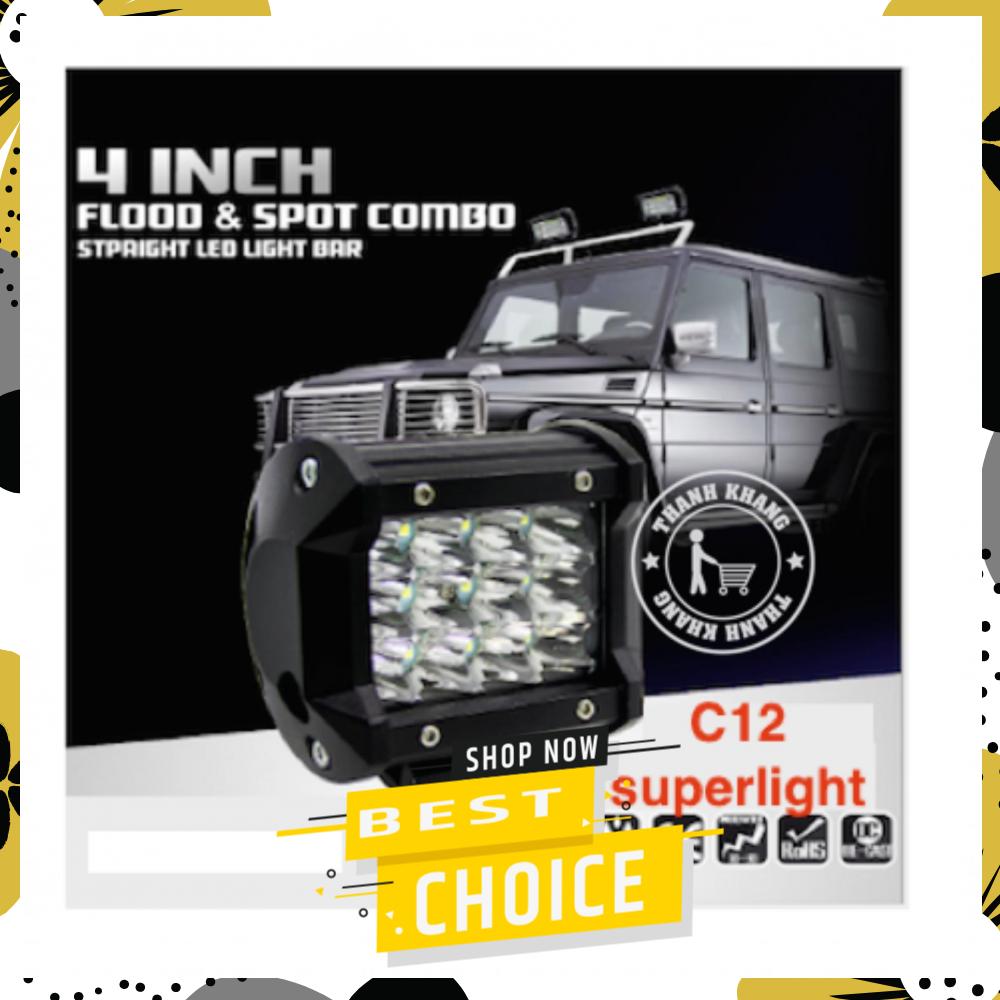 Đèn led trợ sáng C12 vuông 18W Thanh Khang 002000055 (Trắng)