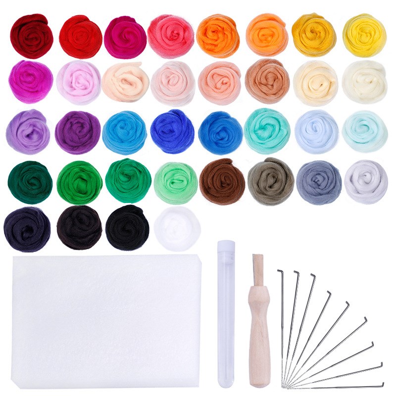 Combo 36 Màu Len Chọc + Bộ Dụng Cụ Cơ Bản Dành Riêng cho Dân Len Chọc