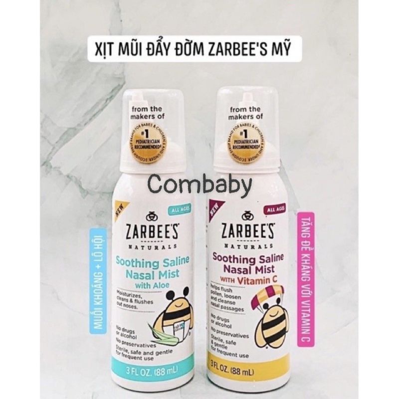 Xịt mũi lô hội - vitamin c zarbee's naturals cho bé lọ 88ml
