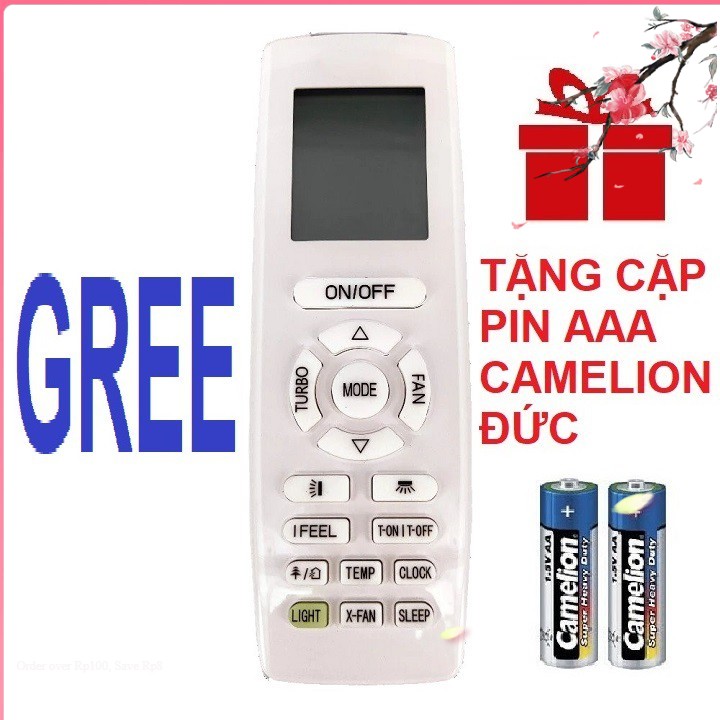 Remote máy lạnh gree mẫu 8 - điều khiển điều hòa gree mẫu 8
