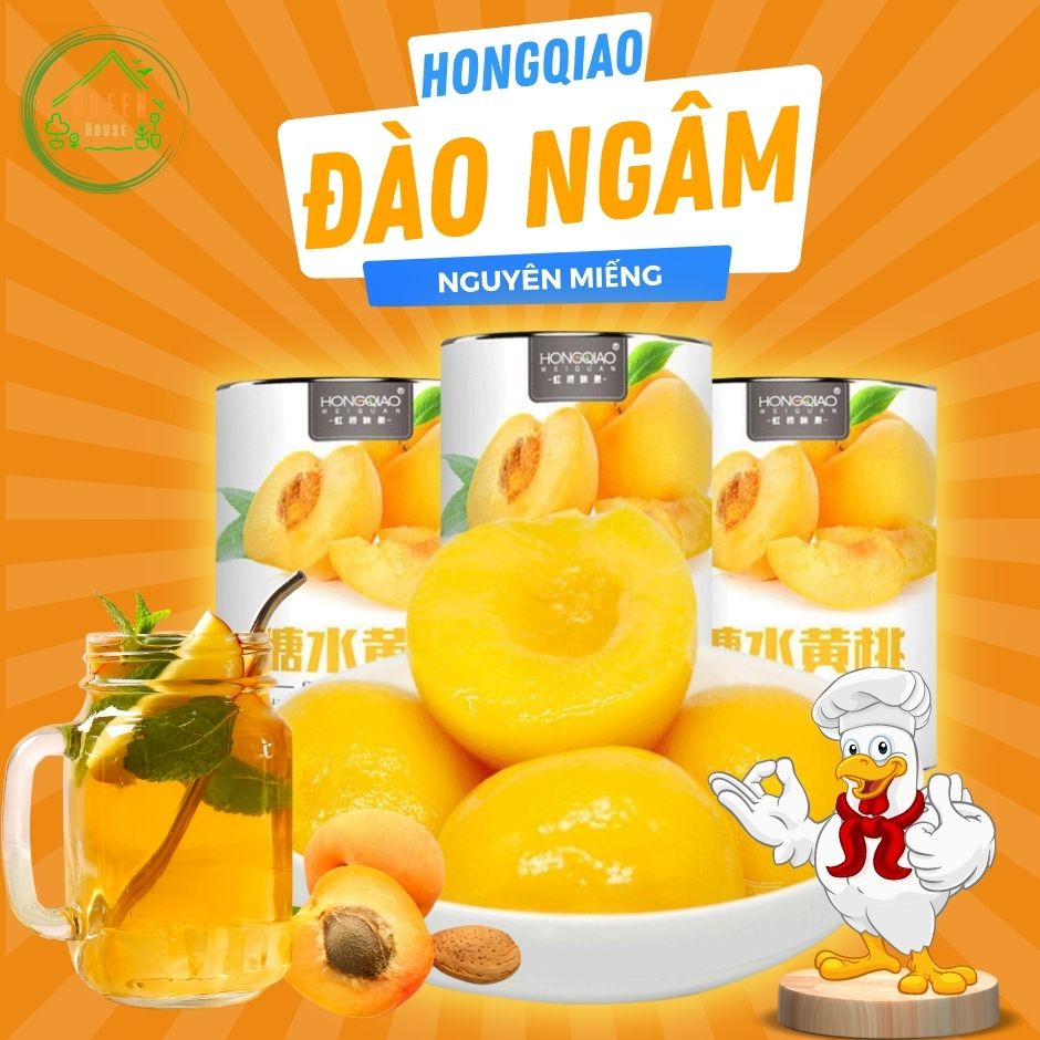 Combo: 6 hộp đào ngâm nguyên miếng HONGQIAO