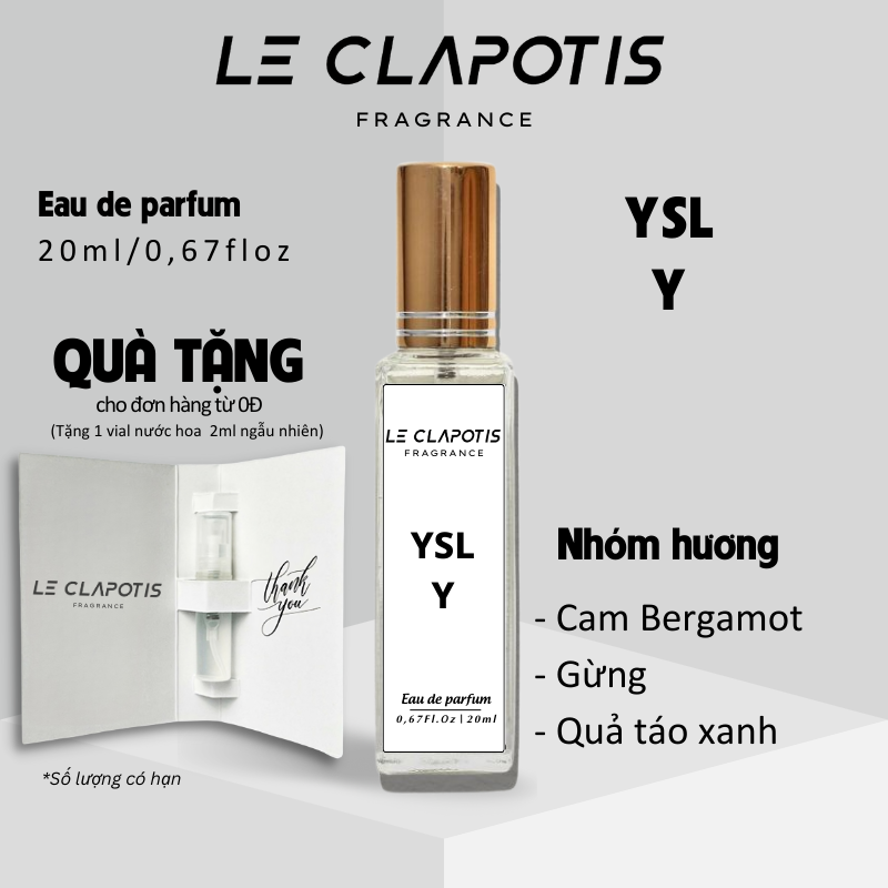 Nước Hoa Nam YSL Y edp chính hãng Le Clapotis 30ml thơm lâu hương thơm