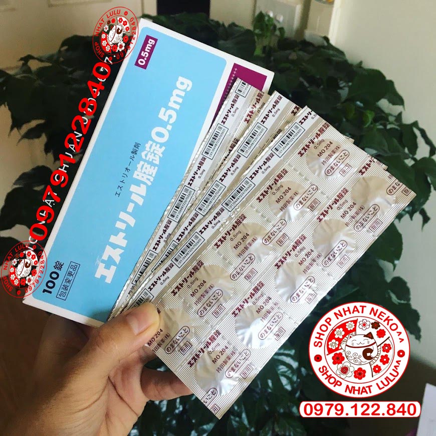  Viên đặt phụ khoa phụ nữ nhật bản vỉ 10 viên âm đạo Estoril 0.5mg vỉ 10 viên Nhật - se khít giảm viêm nhiễm phụ khoa 