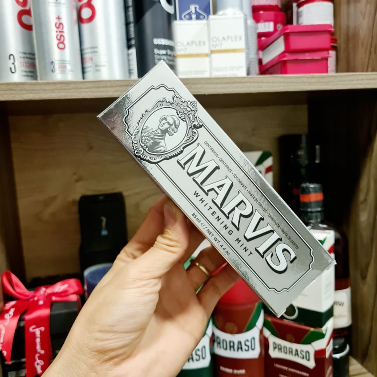 Kem Đánh Răng Marvis Whitening Mint 85ml cao cấp Ý - Marvis Màu Trắng Làm Trắng Răng