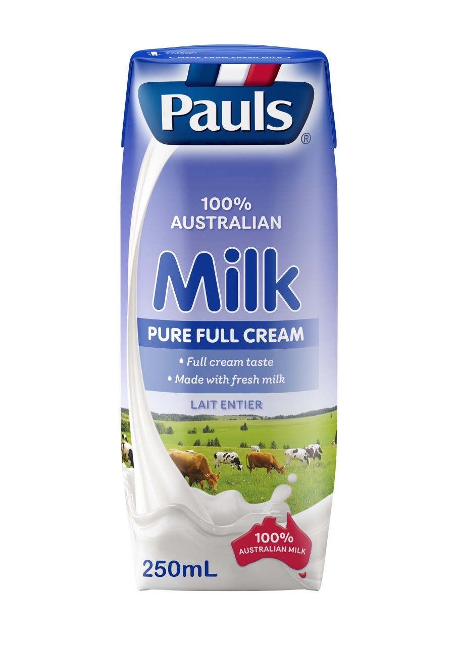 Sữa tươi nguyên kem Pauls hộp 250ml thùng 24 hộp