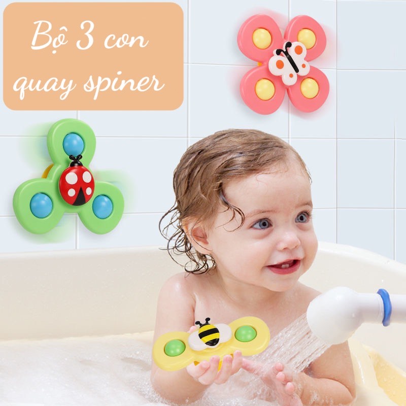 Con quay đồ chơi Spinner cho bé yêu, bộ 3 con quay Spinner 2 cánh 3 cánh 4 cánh