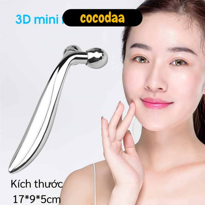 Cây lăn massage mặt 3D - Cây lăn massage nâng cơ giảm nếp nhăn hiệu quả - Cây lăn 2 quả cầu trẻ hóa làn da
