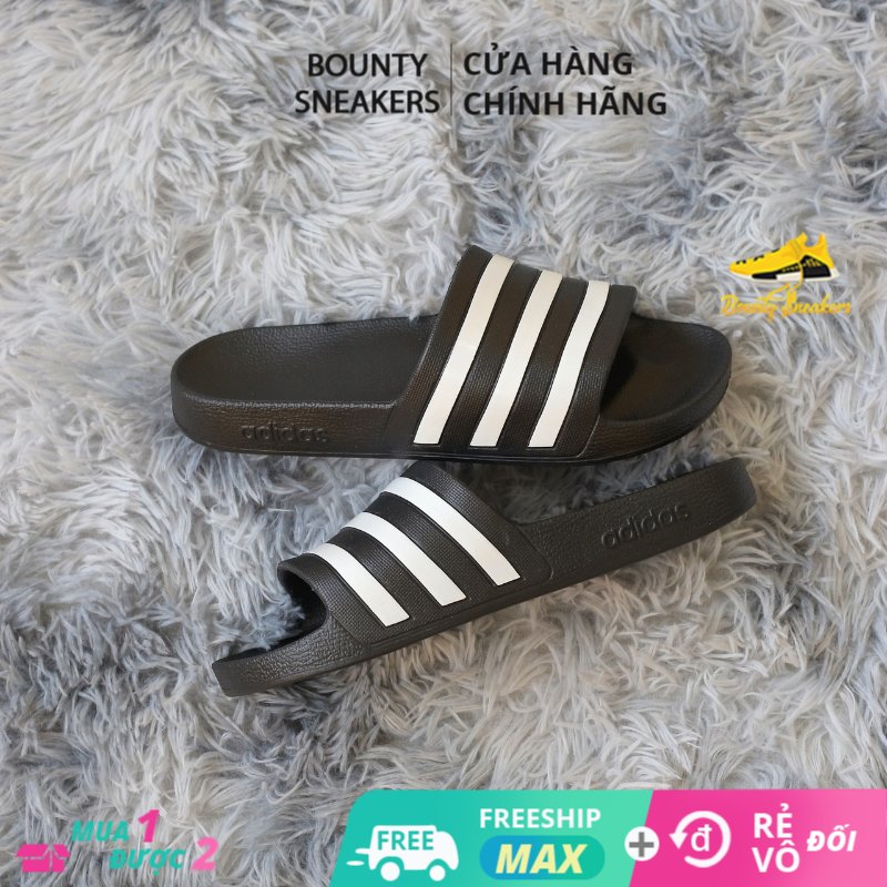 Dép adidas adilette aqua "core black" f35543 - hàng chính hãng - bounty sneakers