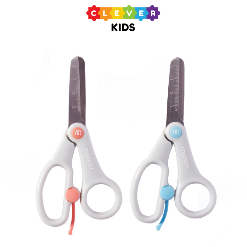 Kéo Cắt Giấy Thủ Công An Toàn Mideer, Kéo Thủ Công Cho Bé, Dụng Cụ Học Tập Cho Bé Từ 3 Tuổi - CleverKids