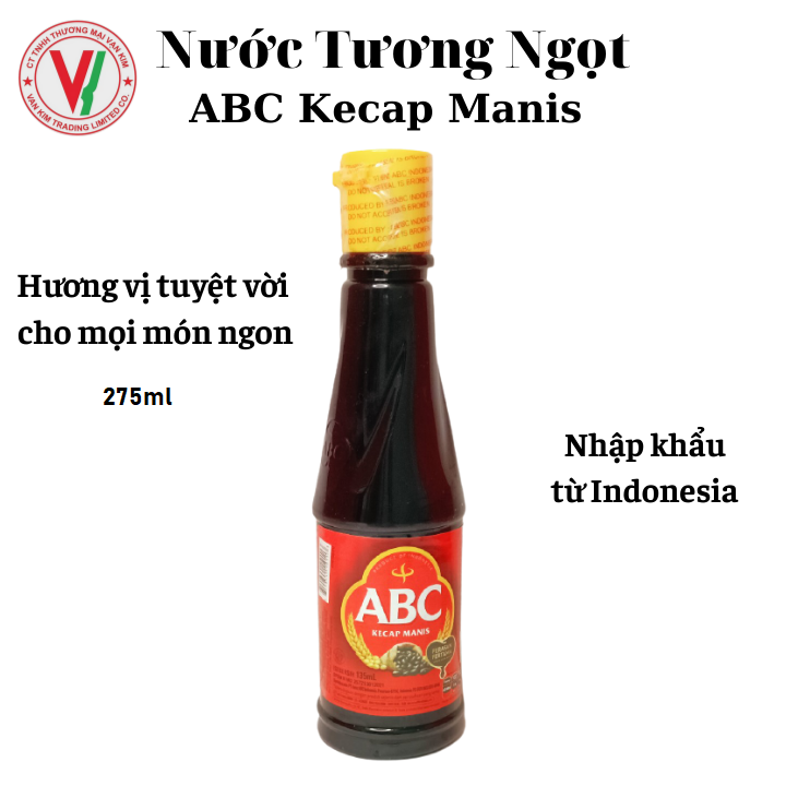 Nước Tương Ngọt ABC Kecap Manis Nhập Khẩu Indonesia - Hương Vị Tuyệt Vời Cho Mọi Món Ngon - 275ml