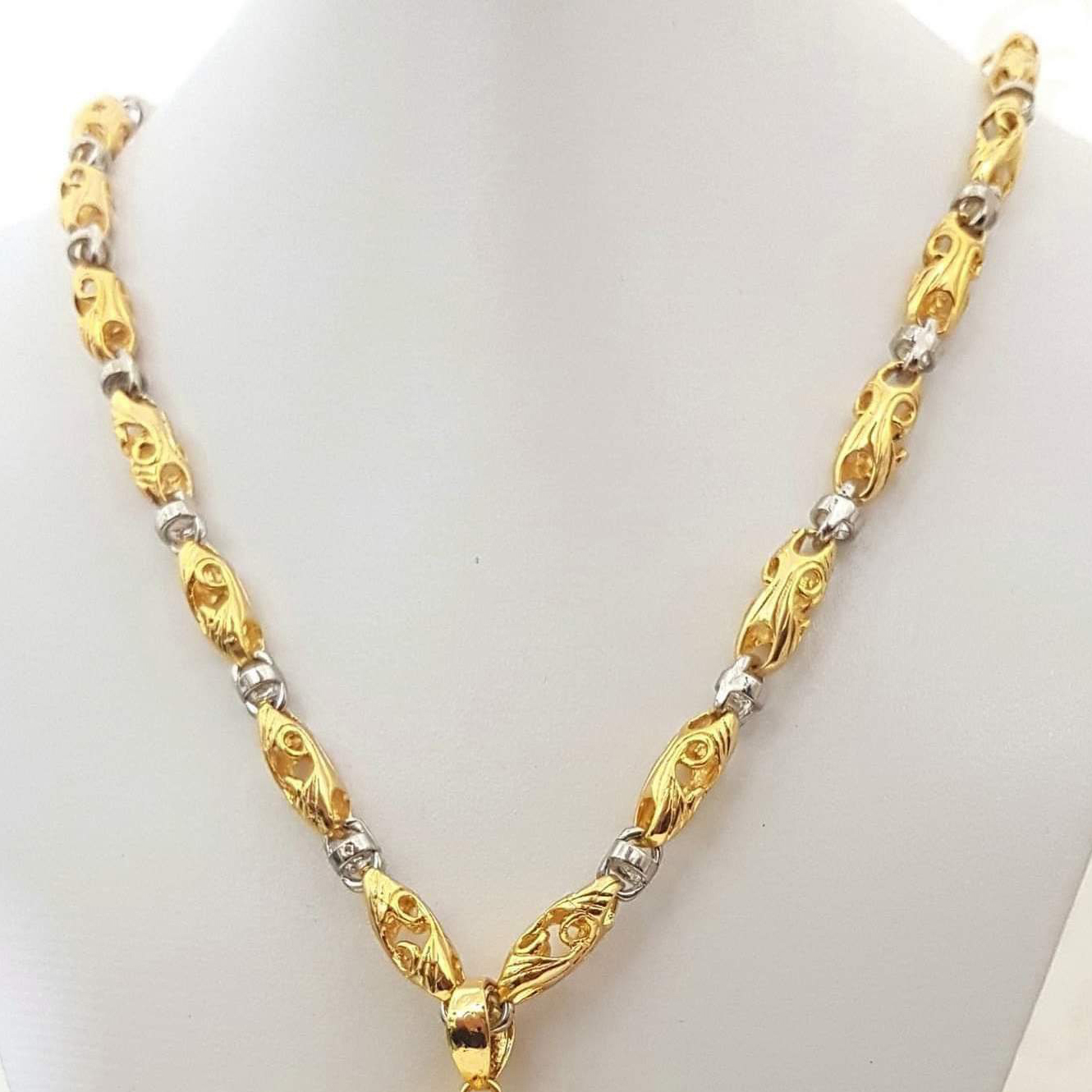 Dây Chuyền Nam Titanium Thiết Kế Kiểu Dáng Mới 2023 Mạ Vàng Trắng 2 Màu