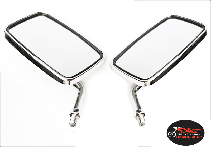 [HCM]Cặp kính Vuông moto xi Inox gắn được nhiều loại xe