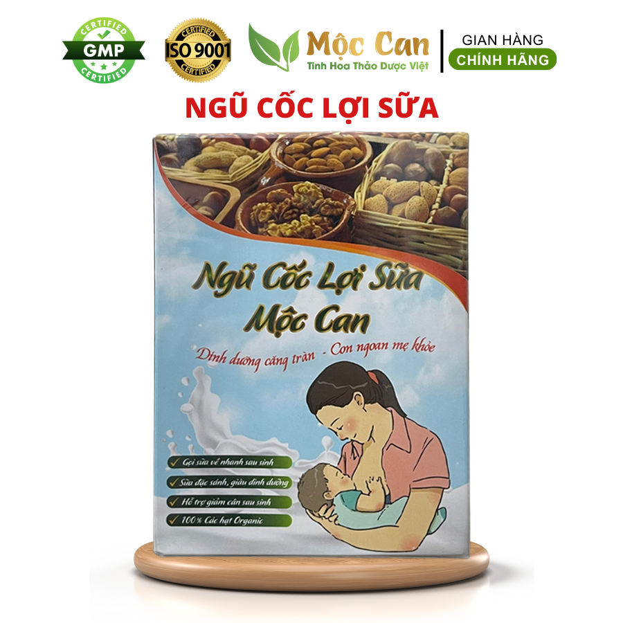 Bột ngũ cốc lợi sữa Mộc Can giúp lợi sữa tốt cho sữa mẹ, ngũ cốc bầu - Ngũ cốc dinh dưỡng lợi sữa hộp 500g
